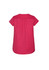 A pink women's blouse featuring a V-neck and pleat design at the back, suitable for casual wear.