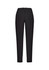 A pair of black slim leg pants with a comfort waist, featuring a simple design and no visible logos.
