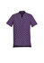 A purple tunic featuring a daisy print pattern, designed as part of a uniform collection.