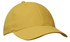 A yellow brushed heavy cotton cap with a curved peak and a logo on the front.