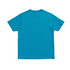 A turquoise unisex modern fit tee with short sleeves and a plain back view.