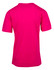 A bright pink unisex modern fit T-shirt with short sleeves, featuring a plain back design.