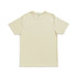 A unisex modern fit tee in a soft cream colour, featuring a round neckline and short sleeves.