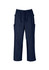 Unisex scrub cargo pants in navy, featuring an elastic waistband and multiple side pockets. Includes branding.