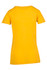 A yellow women's modern fit T-shirt featuring a classic crew neck and short sleeves. It has a logo on the back.