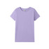A women's modern fit t-shirt in a light purple colour with a crew neckline and short sleeves. It features a logo.