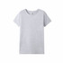A light grey modern fit women's T-shirt with a classic crew neck and short sleeves. Features a branding label.