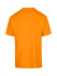 An orange unisex regular T-shirt with a simple design. Features a logo on the back.