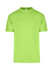 A bright green unisex regular T-shirt with a classic crew neck and short sleeves. It features a logo.