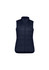 A navy women's alpine vest featuring a zip front and padded design, suitable for layering. Includes a logo detail.
