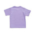 A purple kid's regular T-shirt featuring short sleeves and a simple design. It has a logo on the back.