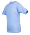 A light blue kid's regular T-shirt featuring short sleeves and a front view. The item has a logo on the side.