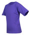 A purple regular t-shirt for kids, featuring short sleeves and a crew neck design, with branding on the label.