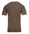 A kid's regular T-shirt in olive green, featuring a plain back without any visible branding or design.