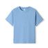 A light blue kid's regular T-shirt with short sleeves and a simple design, featuring a logo.
