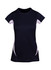 A women's cool-dry T-shirt in navy blue with white accents. Features a logo on the front.