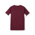 A maroon and white men's T-shirt featuring a logo, designed for cool, dry comfort.