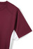 A maroon and white men's accelerator cool dry T-shirt with a logo, featuring short sleeves.