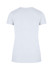 A light blue women's slim fit tee with short sleeves and a round neckline. The back view reveals a smooth design.