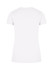 A white women's slim fit tee with short sleeves, featuring a plain back design.