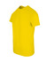 A bright yellow men's slim fit T-shirt displayed at an angle. The shirt has a clean design and features a logo.