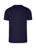 A navy blue men's slim fit T-shirt with a plain back view and short sleeves. It features a logo.