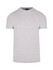 A grey men's slim fit T-shirt with a crew neck and short sleeves, featuring a subtle logo.