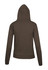 A women's junior kangaroo pocket hoodie in olive green, featuring a hood and long sleeves, with a logo present.