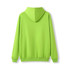 A vibrant green men's hoodie with a kangaroo pocket and a hood, viewed from the back. Features a brand logo.