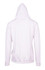 A white men's hoodie with a kangaroo pocket and a hood, featuring a simple design without any visible logos.