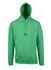 A green men's hoodie with a kangaroo pocket and a hood, designed for comfort and style.