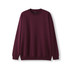 A maroon adult poly cotton fleece jumper with long sleeves and a crew neckline. It features a brand logo.