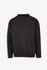 A black, poly-cotton fleece jumper with a crew neck and long sleeves. It features a subtle textured pattern.
