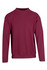 A maroon adult poly-cotton fleece sweater with a crew neckline and long sleeves. Features a logo.