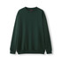 A green adult poly cotton fleece jumper featuring a crew neck and long sleeves, with a simple design and branding.