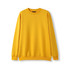 A yellow adult poly cotton fleece jumper featuring a crew neck and long sleeves, with a plain design.