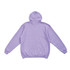 A lilac men's zip hoodie with a pocket, featuring a hood and soft fabric texture on the back view.