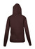 A brown women's/juniors zipper hoodie with a pocket, featuring a hood and long sleeves.