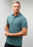 Men's short sleeve polo shirt in teal, featuring a classic design and a logo on the chest.