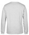 A grey long-sleeve T-shirt featuring a plain back and a subtle logo.