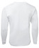 A white long-sleeve T-shirt featuring a smooth, plain back design. The shirt has no visible branding or logos.
