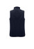 A women's plain micro fleece vest in navy blue, featuring a high collar and no sleeves, displaying a simple design.