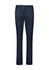 A pair of women's slim leg stretch chino pants in navy, featuring a front button closure and pockets.