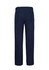 Navy adjustable waist men's slacks featuring two back pockets and a sleek design. Includes branding on waistband.
