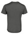 A plain dark grey T-shirt with a round neckline and short sleeves. It features a logo on the back.