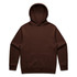 A brown hoodie featuring a hood and a front pocket, with a simple design and no visible branding.