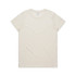 A light cream T-shirt with a plain back. Features no visible branding.