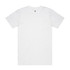 A white Block Tubular Tee with a simple design and a branding label on the neckline.