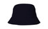 A navy blue infants bucket hat with a wide brim and a subtle logo on the side.