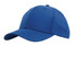 A blue sports ripstop cap featuring a curved brim and seamless design. It has a logo on the front.